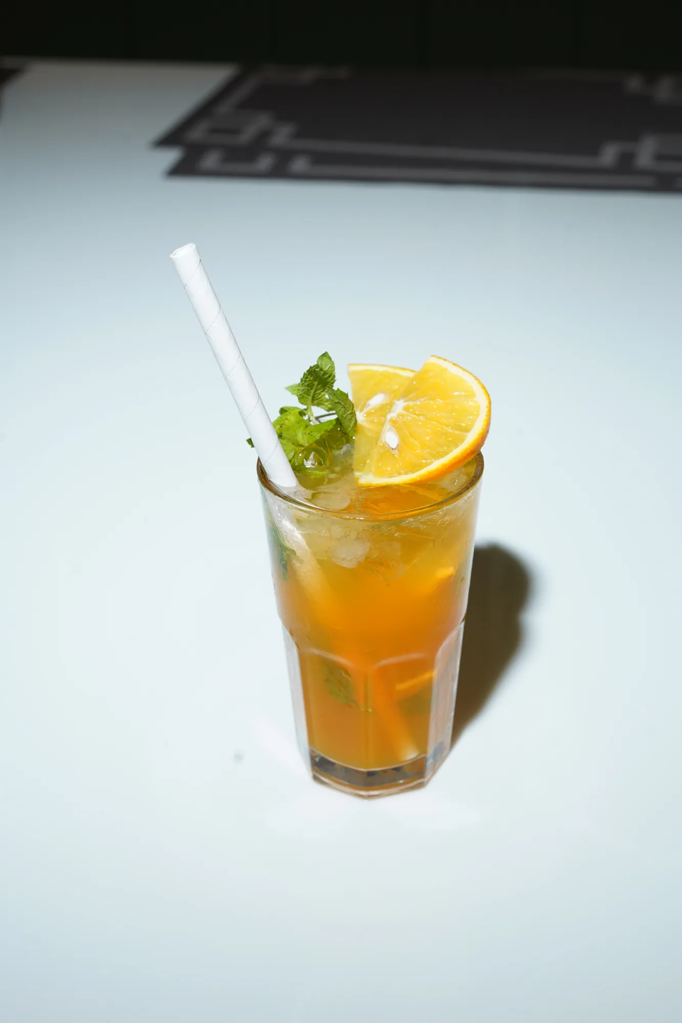 A chilled citrus and mint cooler